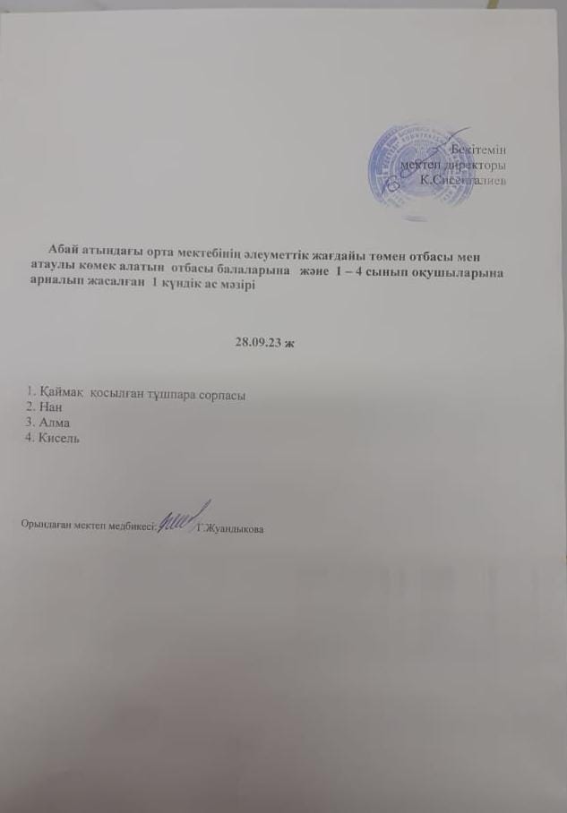 Ас мәзірі