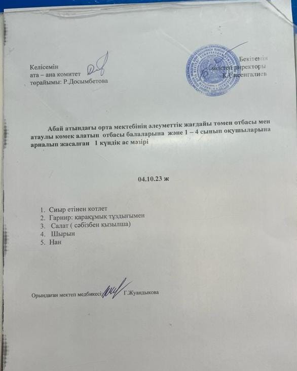 Ас мәзірі