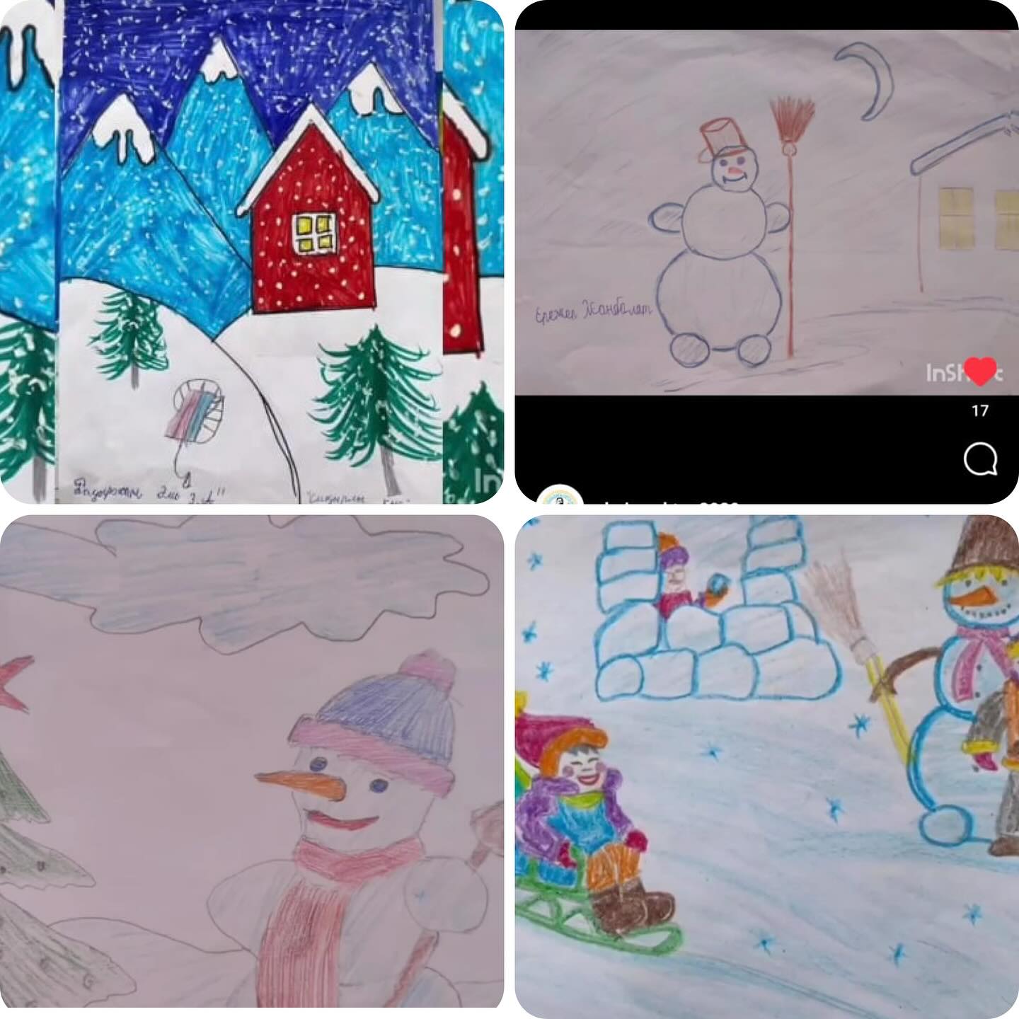 Жамбыл ауданы білім бөлімінің ұйымдастыруымен "Сиқырлы қыс" атты сурет байқауы 3-4сыныптар арасында мектепішілік кезеңі өткізілді.