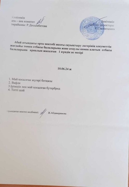 Ас мәзірі