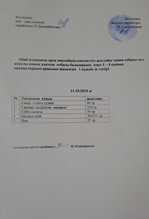 Ас мәзірі