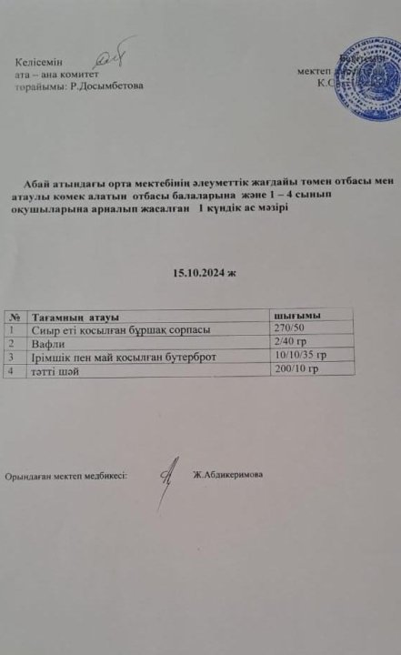 Ас мәзірі