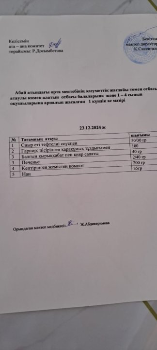 Ас мәзірі