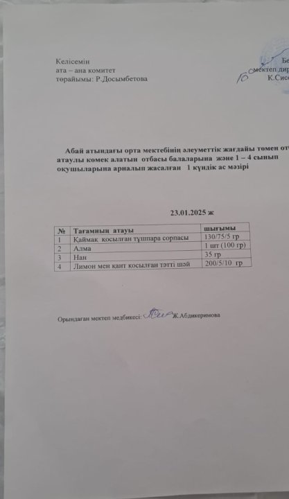Ас мәзірі