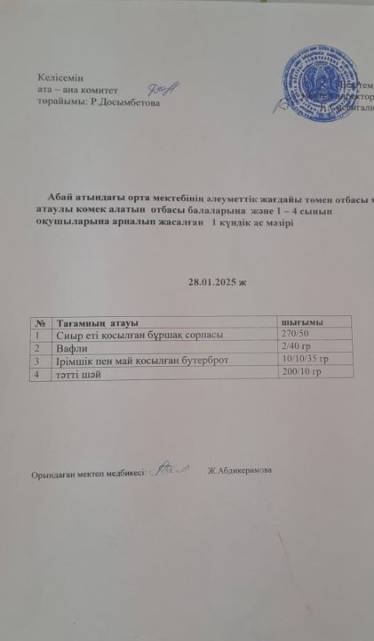 Ас мәзірі