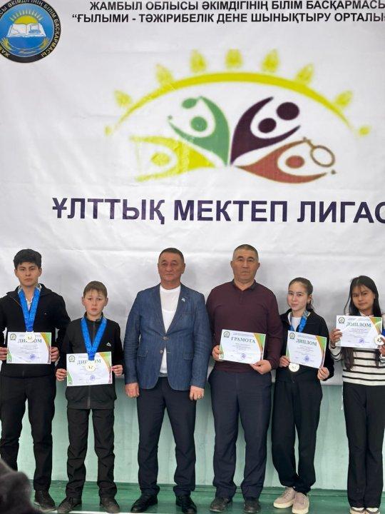 Абай атындағы орта мектебінің командасы жоғары ойын шеберлігін көрсетіп, жүлделі ІІ орынды иеленді